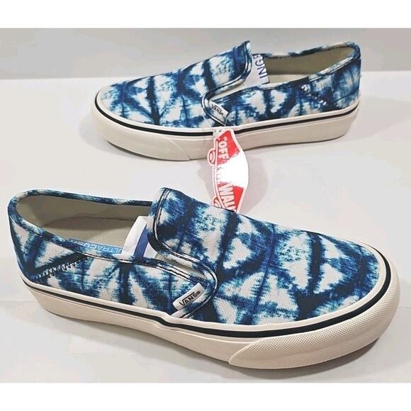 VANS~Woman 9; Men's 7.5~Indigo Drs. Blues/Marshall Slip -On Sf. Canvas Sneakers - Picture 10 of 16